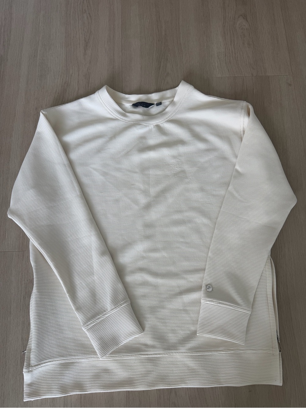 Women’s Cream Ribbed Crewneck